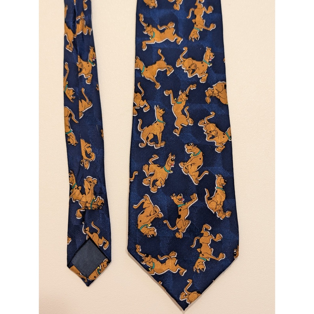 Cartoon Network Men's Necktie Tie Silk Satin Scooby-Doo All Over Print 57"